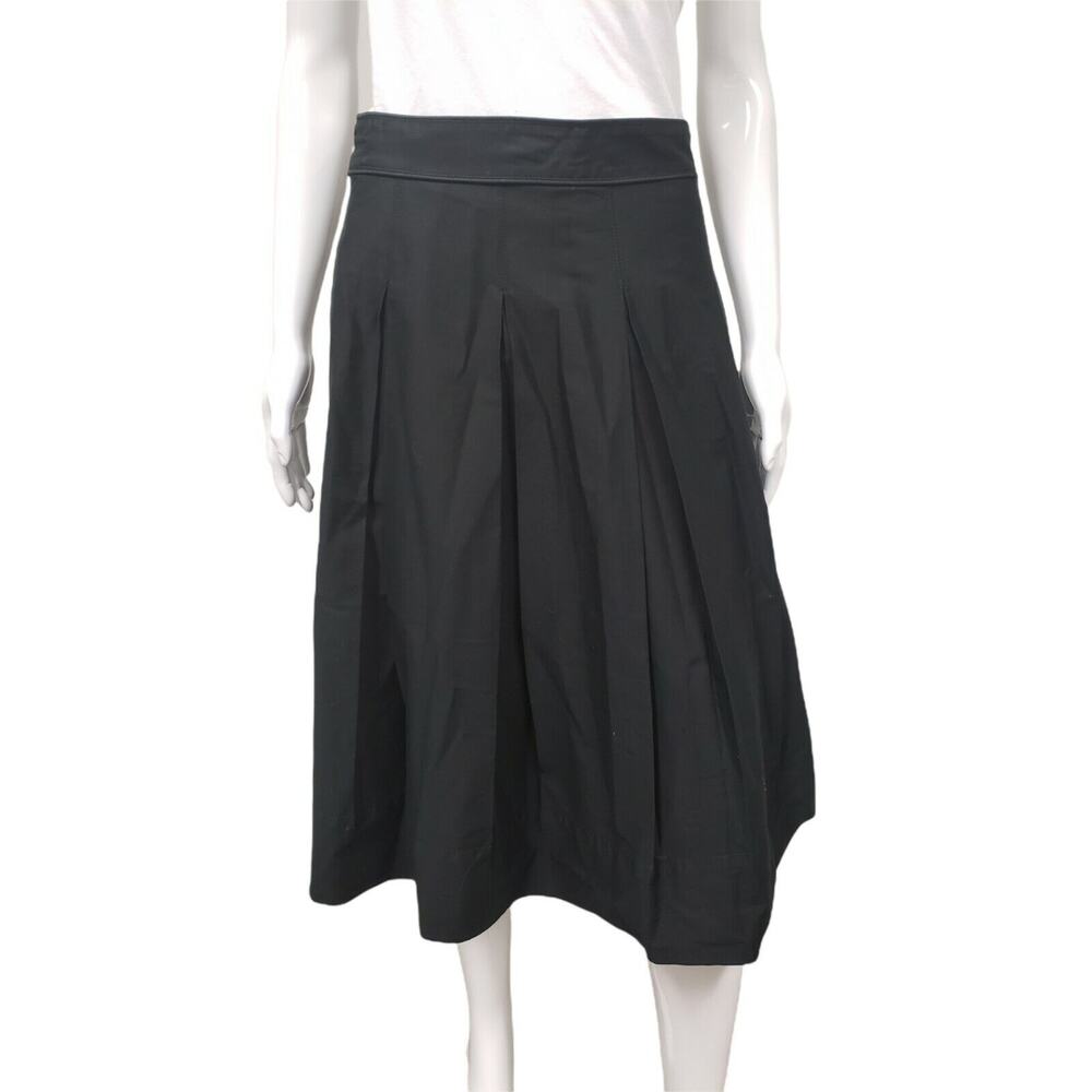 BURBERRY Womens Black Pleated Knee Length A-Line Skirt Size US 8